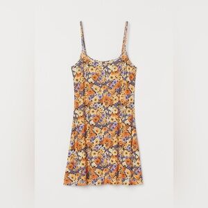 H&M floral spaghetti strap mini dress